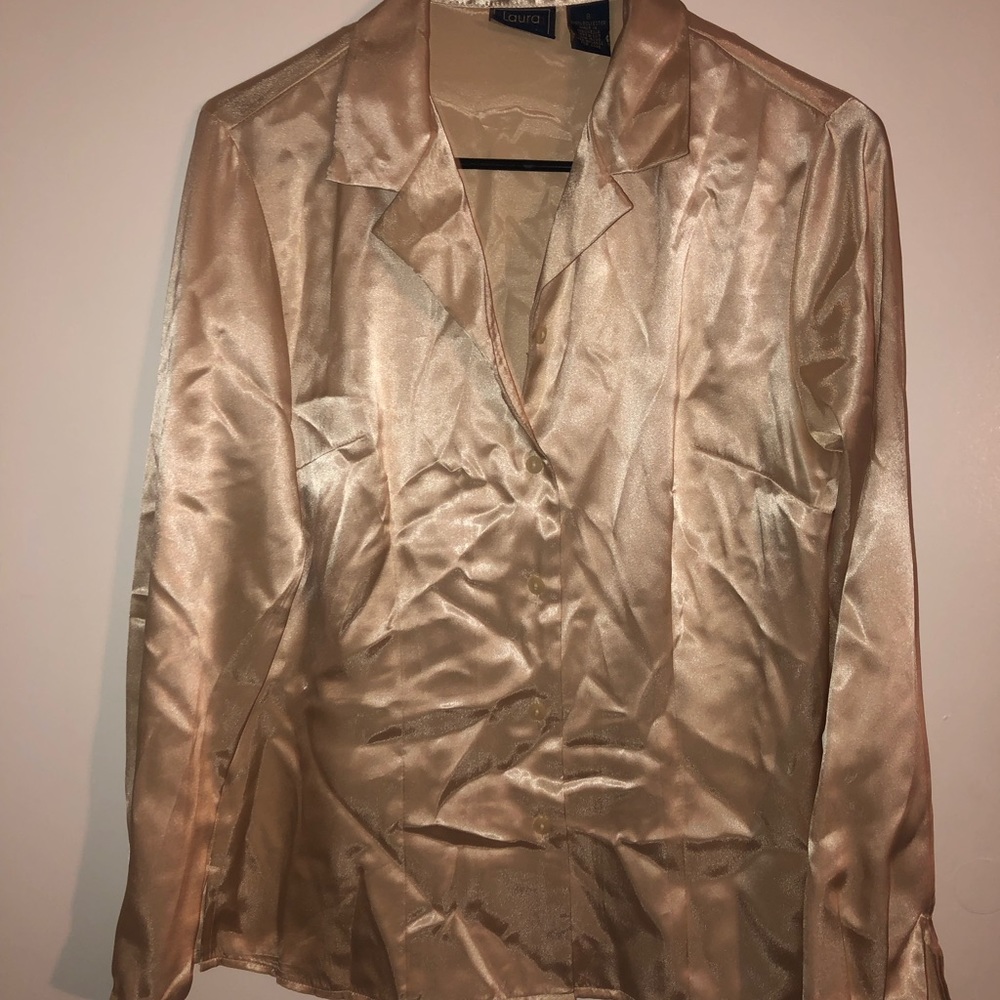 Silk-like button up nightshirt